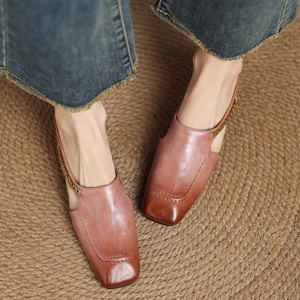 Damskie Klapki Typu Slip-On Z Amortyzowana Wkladka I Odkrytymi Plecami