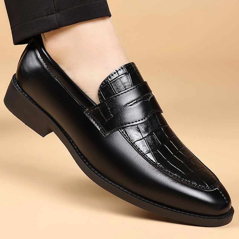 Męskie Buty Monk Strap z Tłoczonym Wzorem i Wsuwanym Designem