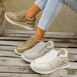 Damskie Sneakersy z Wsparciem Łuku Stopy i Zamkiem Boczny