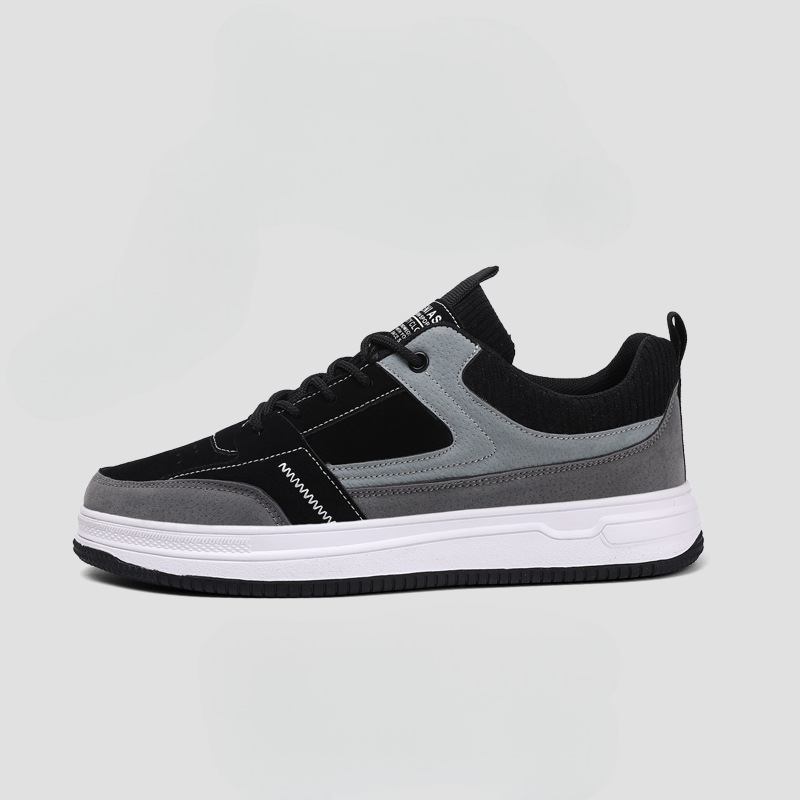 Męskie Sneakersy Patchworkowe z Amortyzowaną Wkładką i Sznurowaniem