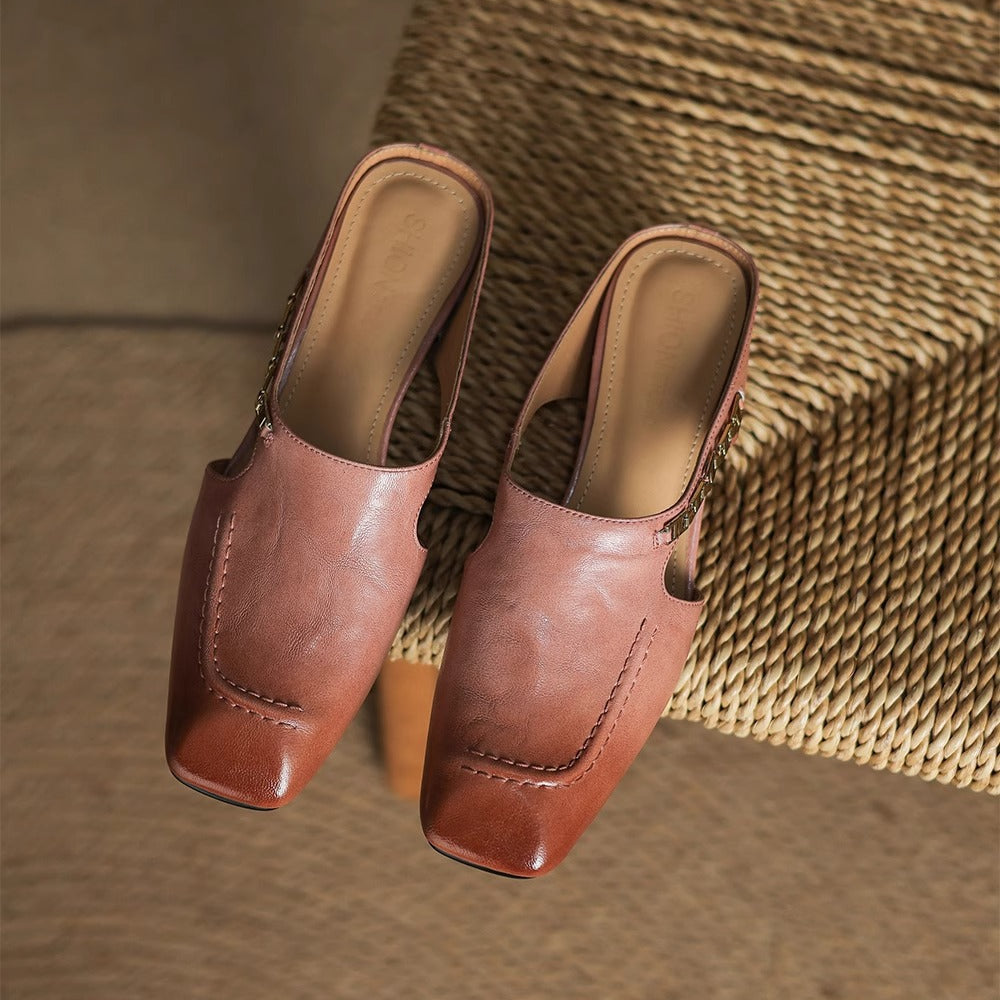 Damskie Klapki Typu Slip-On Z Amortyzowana Wkladka I Odkrytymi Plecami