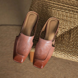 Damskie Klapki Typu Slip-On Z Amortyzowana Wkladka I Odkrytymi Plecami