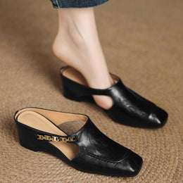 Damskie Klapki Typu Slip-On Z Amortyzowana Wkladka I Odkrytymi Plecami