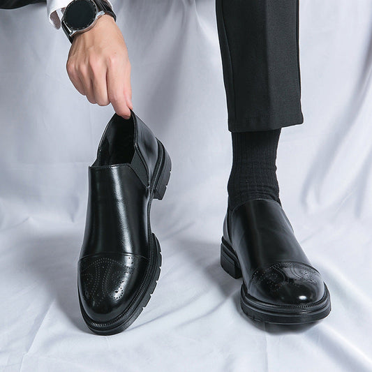 Męskie Buty Wsuwane Elastyczne Wstawki Amortyzowana Wkładka