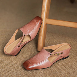 Damskie Klapki Typu Slip-On Z Amortyzowana Wkladka I Odkrytymi Plecami