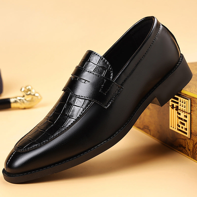 Męskie Buty Monk Strap z Tłoczonym Wzorem i Wsuwanym Designem