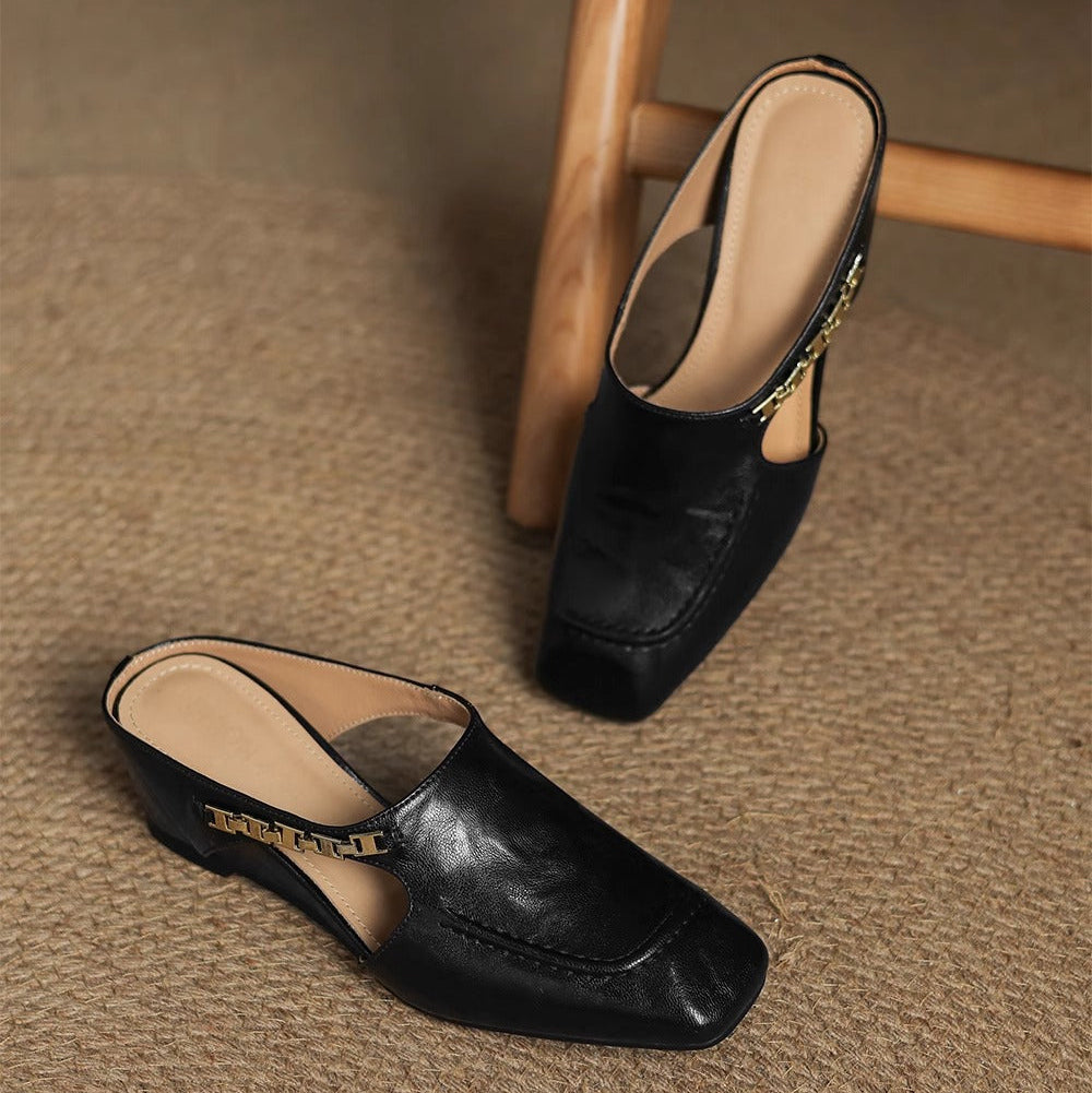 Damskie Klapki Typu Slip-On Z Amortyzowana Wkladka I Odkrytymi Plecami