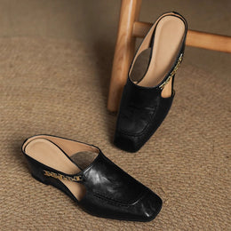 Damskie Klapki Typu Slip-On Z Amortyzowana Wkladka I Odkrytymi Plecami