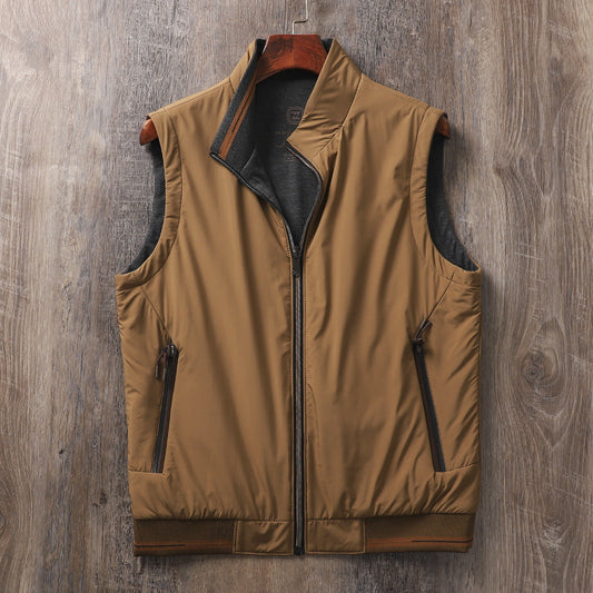 Męska Lekka Kamizelka Z Dwustronnym Designem, Ociepleniem Termicznym I Wytrzymałą Powłoką Zewnętrzną