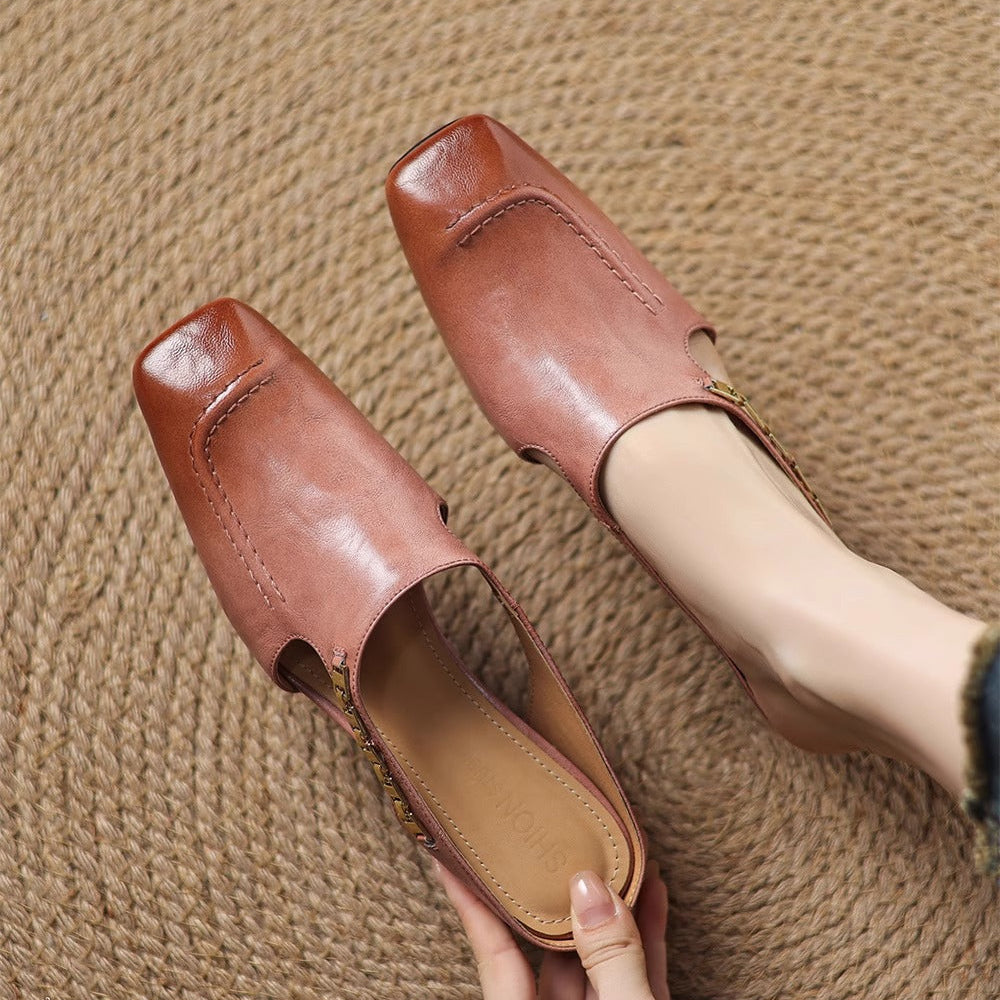 Damskie Klapki Typu Slip-On Z Amortyzowana Wkladka I Odkrytymi Plecami