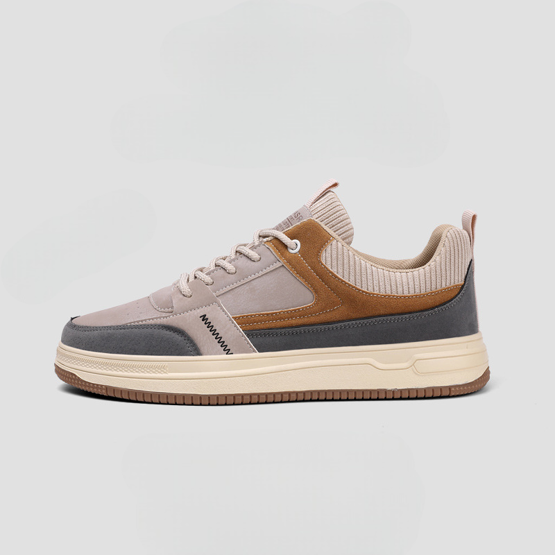 Męskie Sneakersy Patchworkowe z Amortyzowaną Wkładką i Sznurowaniem