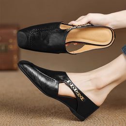 Damskie Klapki Typu Slip-On Z Amortyzowana Wkladka I Odkrytymi Plecami