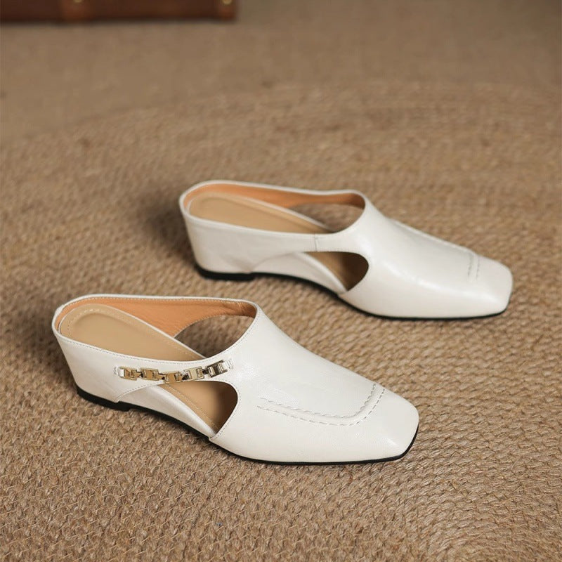 Damskie Klapki Typu Slip-On Z Amortyzowana Wkladka I Odkrytymi Plecami