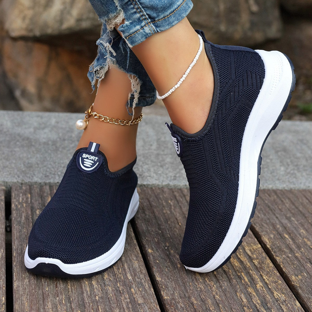 Damskie Oddychające Buty Z Siateczki Ze Wsparciem Stopy