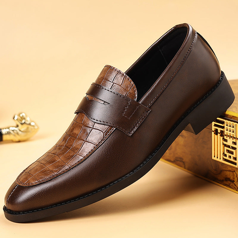Męskie Buty Monk Strap z Tłoczonym Wzorem i Wsuwanym Designem