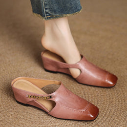 Damskie Klapki Typu Slip-On Z Amortyzowana Wkladka I Odkrytymi Plecami