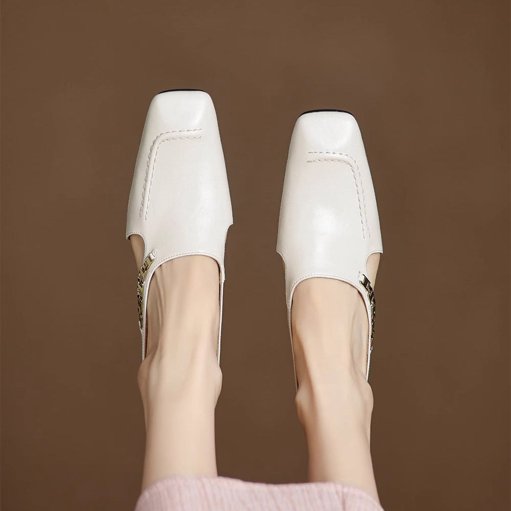 Damskie Klapki Typu Slip-On Z Amortyzowana Wkladka I Odkrytymi Plecami