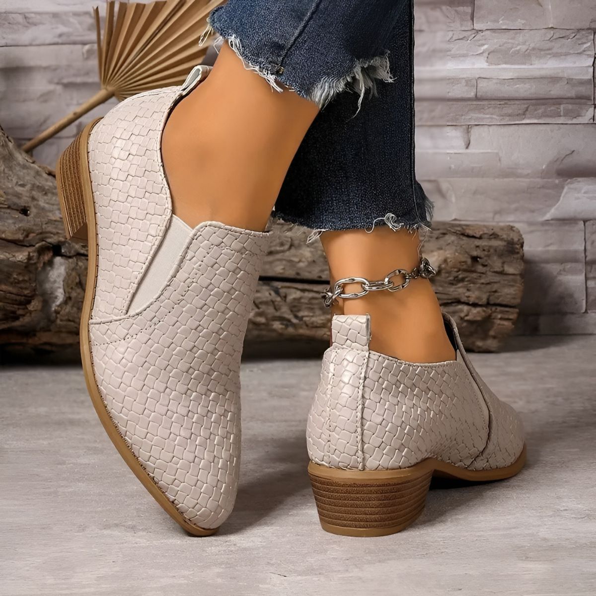 Damskie Buty Typu Oxford Na Niskim Obcasie, Wegańskie, Klasyczne, Czarne