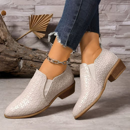 Damskie Buty Typu Oxford Na Niskim Obcasie, Wegańskie, Klasyczne, Czarne