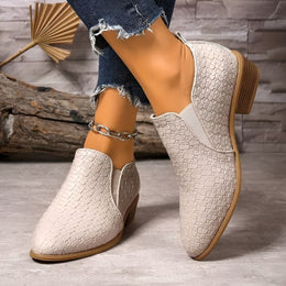 Damskie Buty Typu Oxford Na Niskim Obcasie, Wegańskie, Klasyczne, Czarne