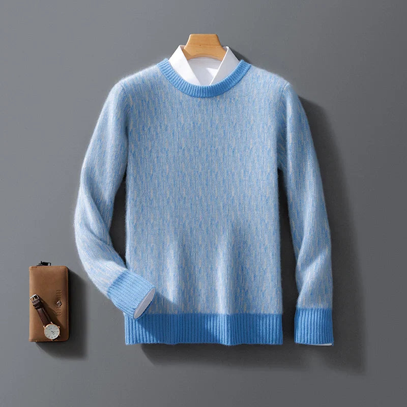 Męski Sweter z Miękką Fakturą i Dopasowanym Krojem