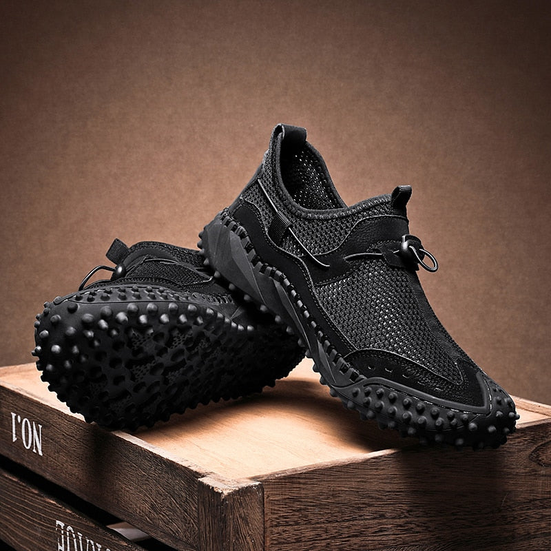 Męskie Sneakersy Trekkingowe z Podeszwą EVA i Wzmocnieniami Ochronnymi