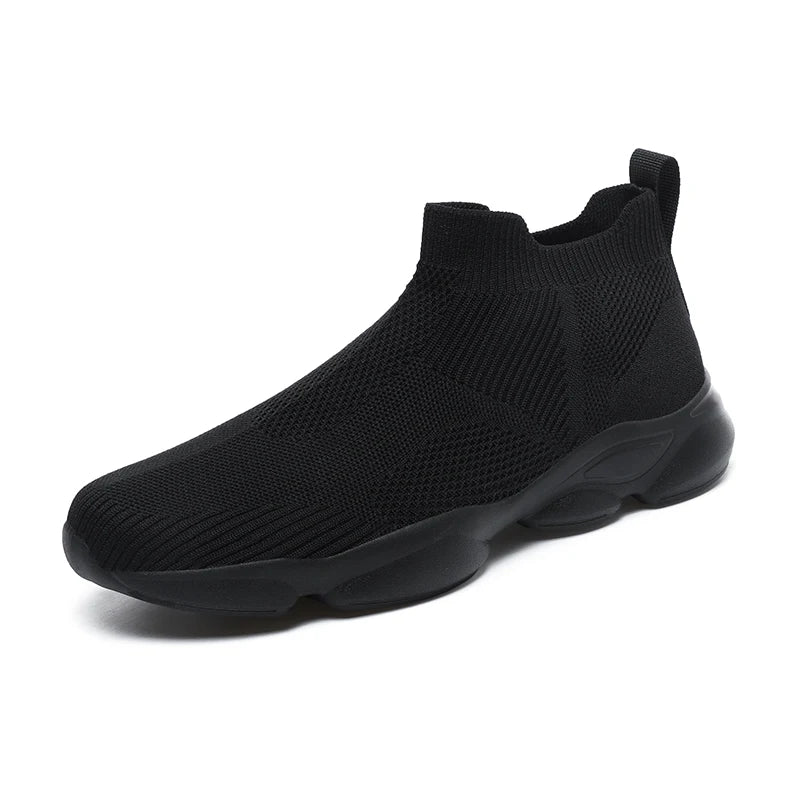 Męskie Sneakersy w Stylu Skarpety z Dzianinową Cholewką i Antypoślizgową Podeszwą