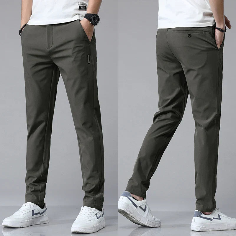 Męskie Spodnie Stretch Slim Fit Oddychające Miękkie Wykończenie