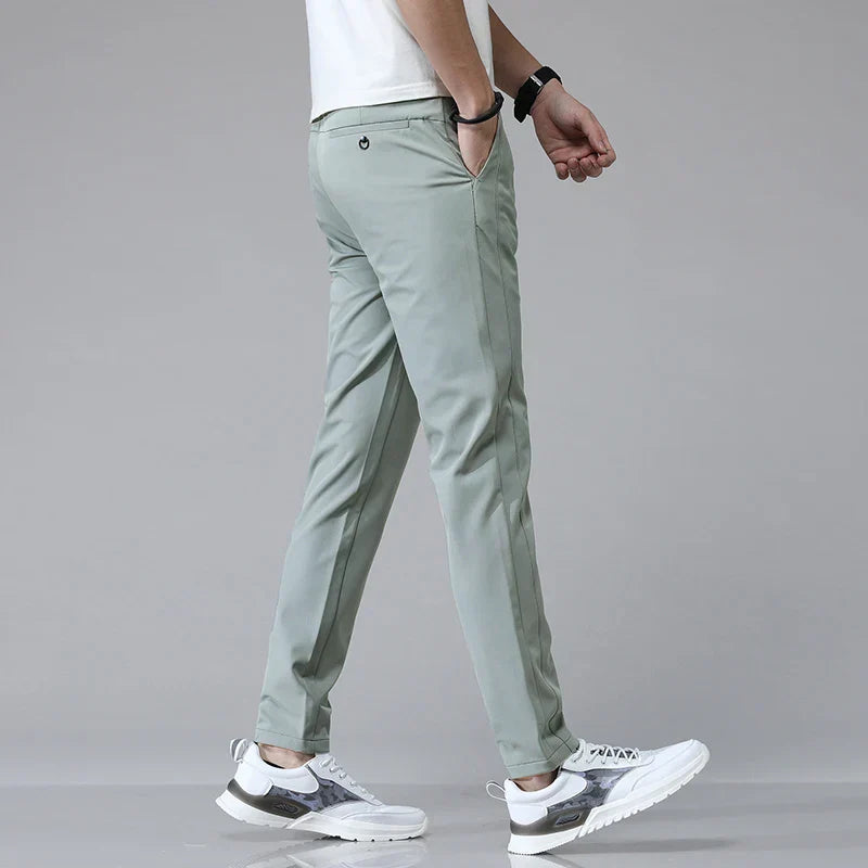 Męskie Spodnie Stretch Slim Fit Oddychające Miękkie Wykończenie