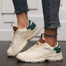 Damskie Buty Do Biegania W Stylu Retro Z Warstwową Siateczką I Amortyzowaną Podeszwą