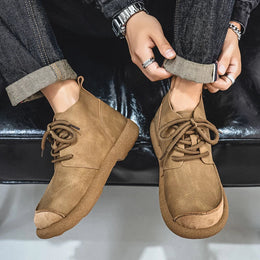 Buty Męskie Sznurowane Sznurowadła Z Amortyzowaną Podeszwą I Teksturowaną Podeszwą Zewnętrzną