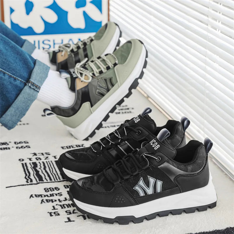 Męskie Sneakersy z Amortyzowaną Wkładką i Wytrzymałą Podeszwą