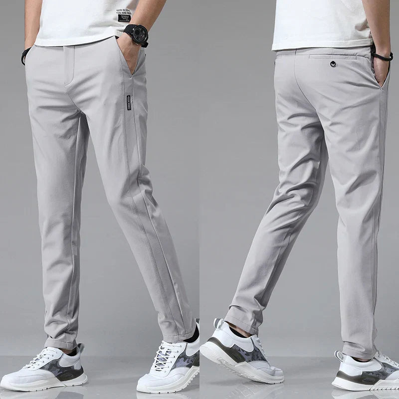 Męskie Spodnie Stretch Slim Fit Oddychające Miękkie Wykończenie