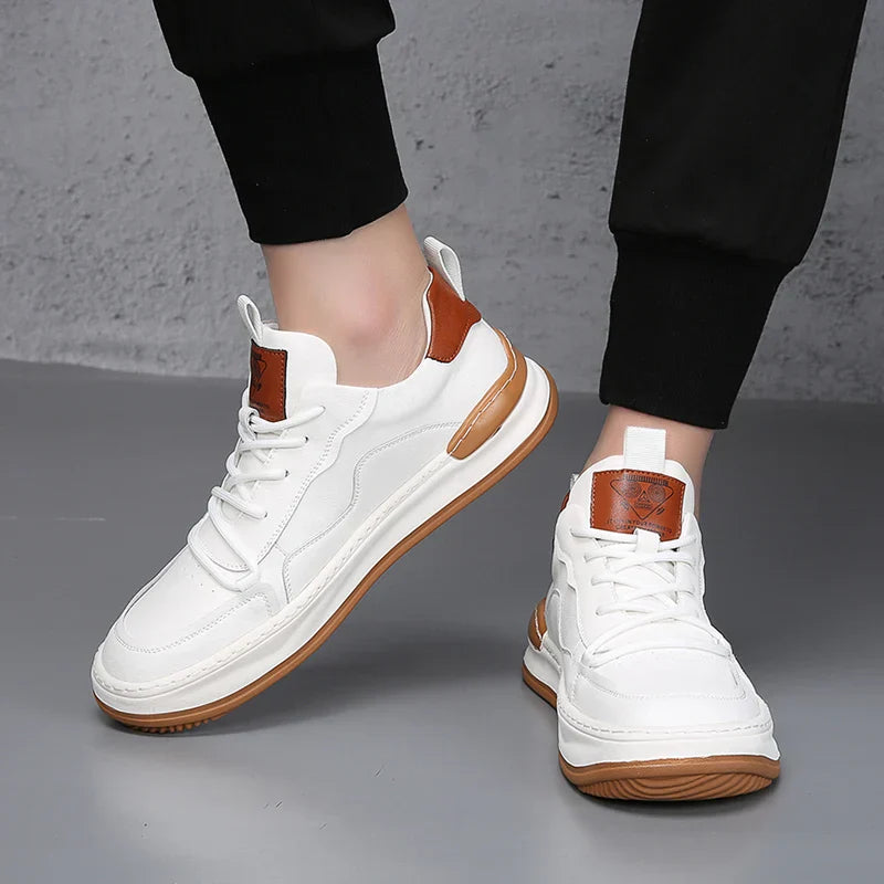 Męskie Sneakersy z Amortyzowaną Wkładką, Wyściełanym Kołnierzem i Gumową Podeszwą