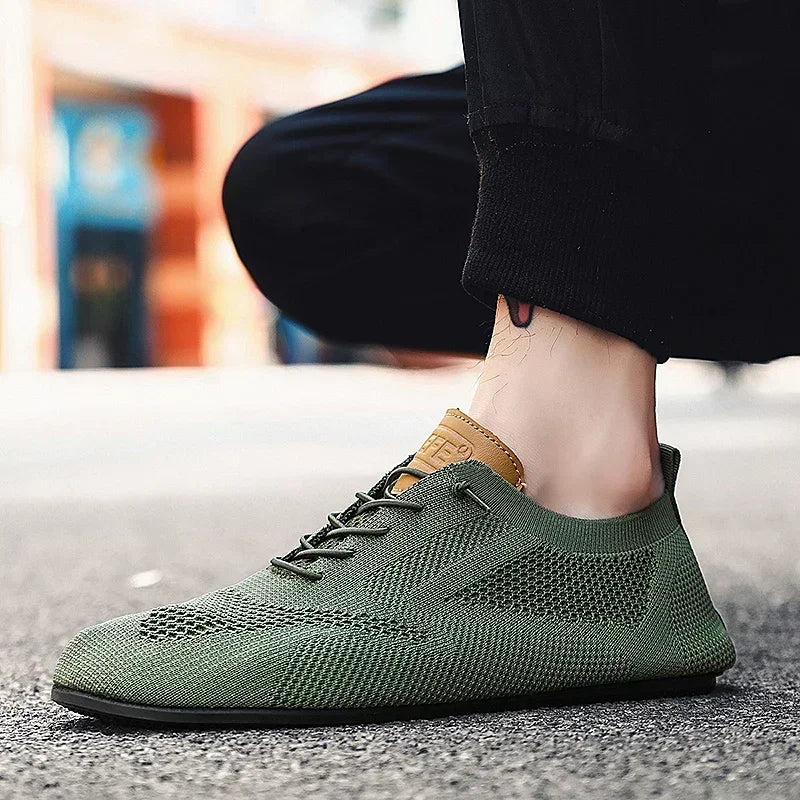 Meskie Oddychajace, Siateczkowe Trampki Sznurowane, Lekkie, Codzienne Buty