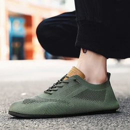 Meskie Oddychajace, Siateczkowe Trampki Sznurowane, Lekkie, Codzienne Buty