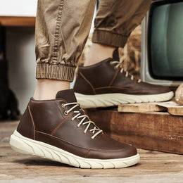 Męskie Sneakersy Wysokie z Amortyzowaną Wkładką i Antypoślizgową Podeszwą