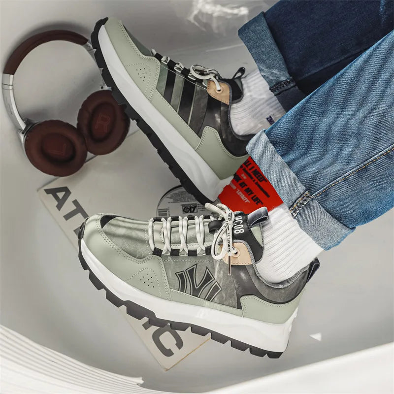 Męskie Sneakersy z Amortyzowaną Wkładką i Wytrzymałą Podeszwą