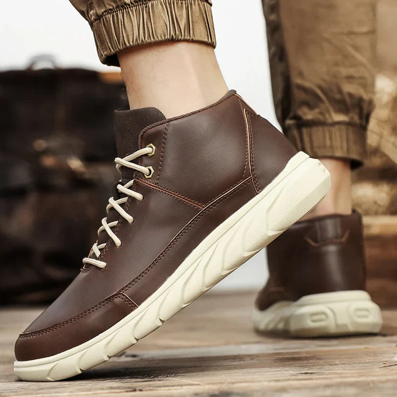 Męskie Sneakersy Wysokie z Amortyzowaną Wkładką i Antypoślizgową Podeszwą
