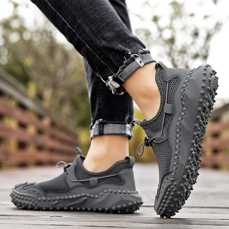 Męskie Sneakersy Trekkingowe z Podeszwą EVA i Wzmocnieniami Ochronnymi
