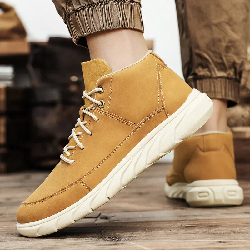 Męskie Sneakersy Wysokie z Amortyzowaną Wkładką i Antypoślizgową Podeszwą