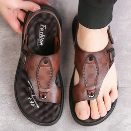 Meskie Sandaly Z Regulowanymi Paskami Beach Breeze, Codzienne, Letnie