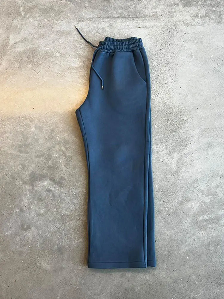 Męski Jesienny Dres Dwuczęściowy Z Bluzą Z Kapturem I Spodniami Jogger O Oversize'owym Kroju