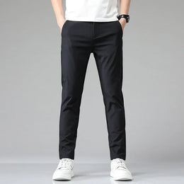Spodnie Meskie Ze Stretchem, Dopasowane, Luzne