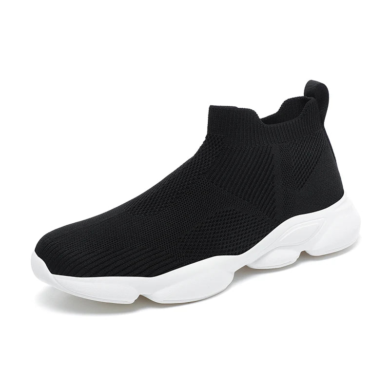 Męskie Sneakersy w Stylu Skarpety z Dzianinową Cholewką i Antypoślizgową Podeszwą