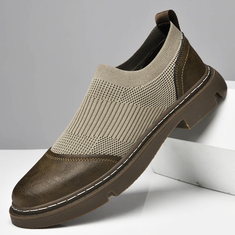 Męskie Buty Ręcznie Wykonane z Oddychającą Cholewką z Siatki