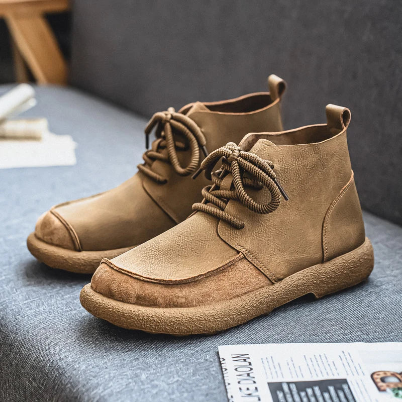 Buty Męskie Sznurowane Sznurowadła Z Amortyzowaną Podeszwą I Teksturowaną Podeszwą Zewnętrzną