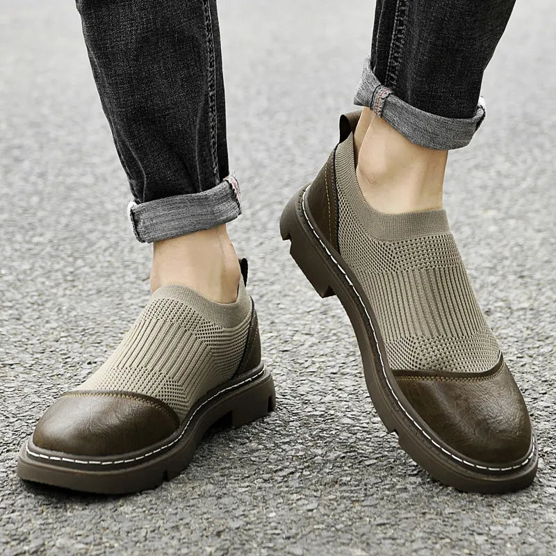 Męskie Buty Ręcznie Wykonane z Oddychającą Cholewką z Siatki