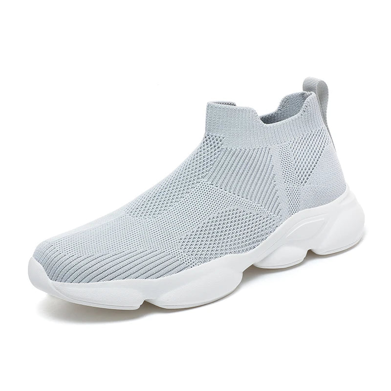 Męskie Sneakersy w Stylu Skarpety z Dzianinową Cholewką i Antypoślizgową Podeszwą