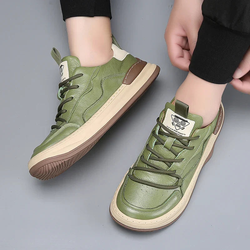 Męskie Sneakersy z Amortyzowaną Wkładką, Wyściełanym Kołnierzem i Gumową Podeszwą